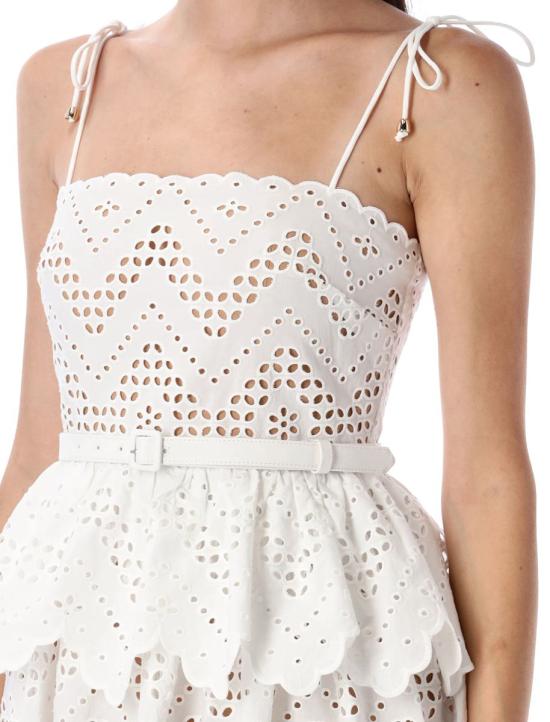 25FW 셀프 포트레이트 숏 원피스 25APF25118SW WHITE - SELF PORTRAIT