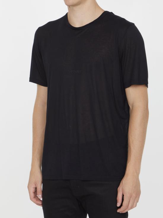 25FW 생로랑 반팔 티셔츠 749102 BLACK - SAINT LAURENT