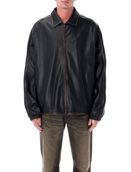 25FW 디젤 가죽 자켓 25AA192790LHBE 9XX Black