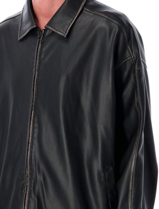 25FW 디젤 가죽 자켓 25AA192790LHBE 9XX Black - DIESEL