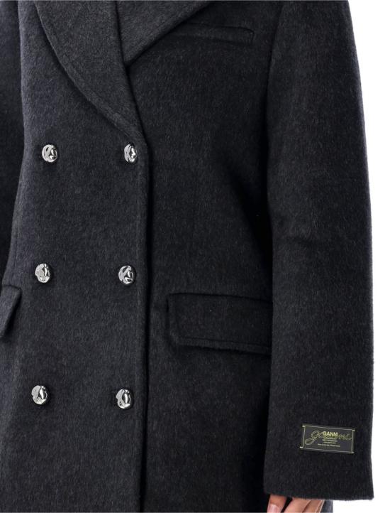 25FW 가니 코트 25AW05676869 252 Black - GANNI