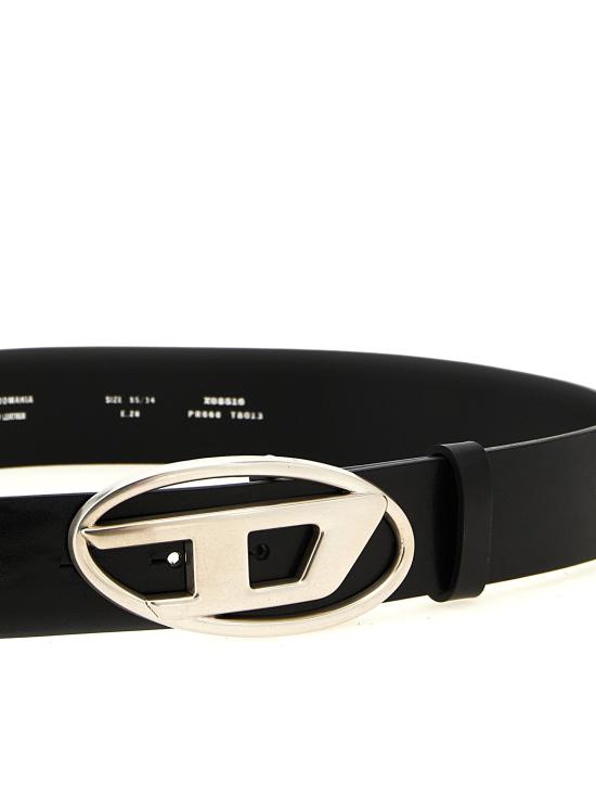 26FW 디젤 B-1DR 레더 벨트 D 버클 X08516PR666T8013 Black - DIESEL