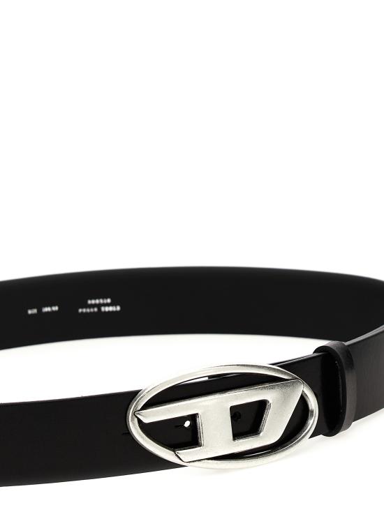 26FW 디젤 B-1DR 레더 벨트 D 버클 X08516PR666T8013 Black - DIESEL