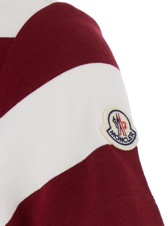 25FW 몽클레어 스트라이프 폴로 셔츠 8A0000189B3WF04 Red - MONCLER