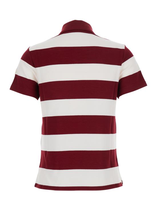 25FW 몽클레어 스트라이프 폴로 셔츠 8A0000189B3WF04 Red - MONCLER