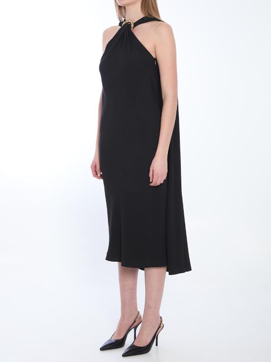 25FW 구찌 아세테이트 블렌드 패브릭 이브닝 드레스 830856 BLACK - GUCCI