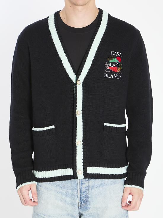 25FW 카사블랑카 스웨터 MPF25KW100101 BLACK