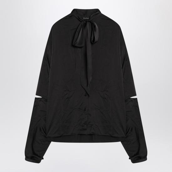 25SS 발렌시아가 긴팔 티셔츠 814139TKN01 Black