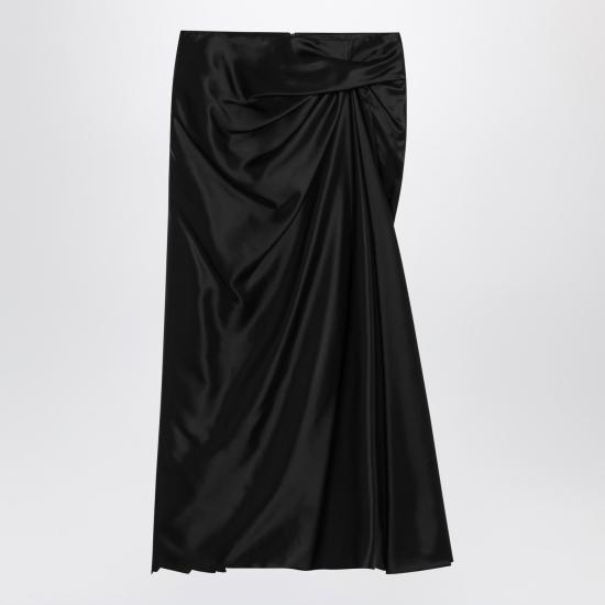 25SS 발렌시아가 드레이프 스커트 831248TSO91 Black