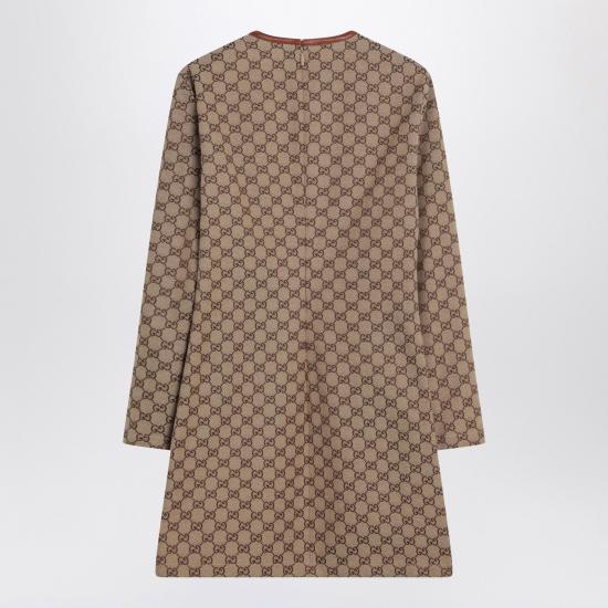 25SS 구찌 홀스빗 GG 캔버스 드레스 820404Z8BZA Brown - GUCCI