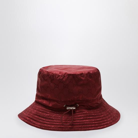 25FW 구찌 로고 모티브 버킷 모자 8357723HBB7 Burgundy - GUCCI