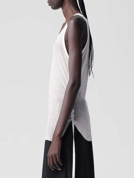 26SS 앤 드뮐미스터 민소매 티셔츠 B0011982FA434002 White - ANN DEMEULEMEESTER