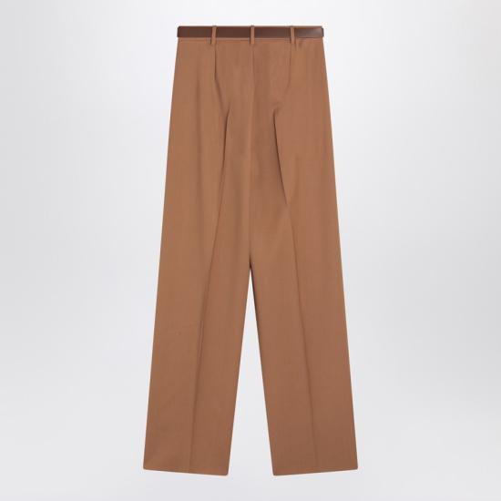  막스마라 스튜디오 스트레이트 팬츠 BERGAMOWO Brown - MAX MARA STUDIO