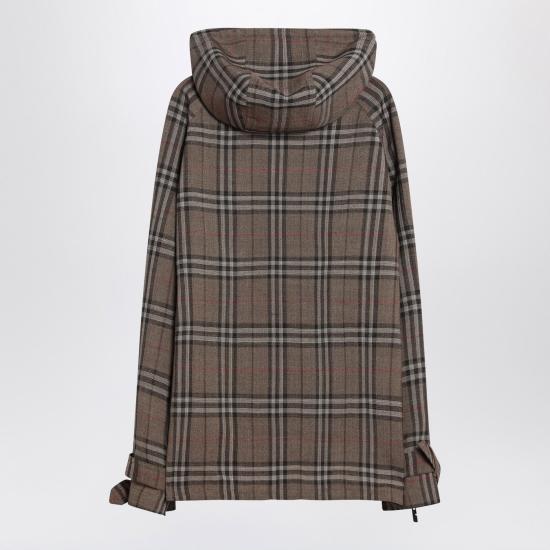 25SS 버버리 체크 실크 블렌드 하프 집 자켓 8108324165277 Brown - BURBERRY