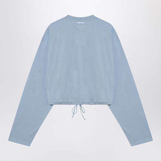  프라다 긴팔 티셔츠 34675OOO11CD Light blue - PRADA