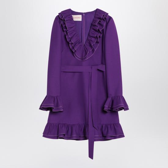  발렌티노 가라바니 미디 원피스 6B3VAES61CF Purple