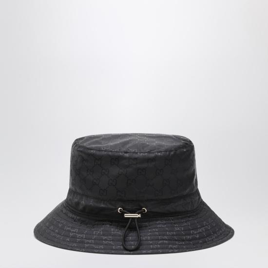 25FW 구찌 로고 모티브 버킷 모자 8357723HBB7 Black - GUCCI