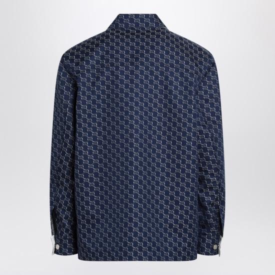  구찌 GG 쉐도우 코튼 셔츠  813998ZAR26 Blue - GUCCI