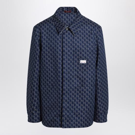  구찌 GG 쉐도우 코튼 셔츠  813998ZAR26 Blue