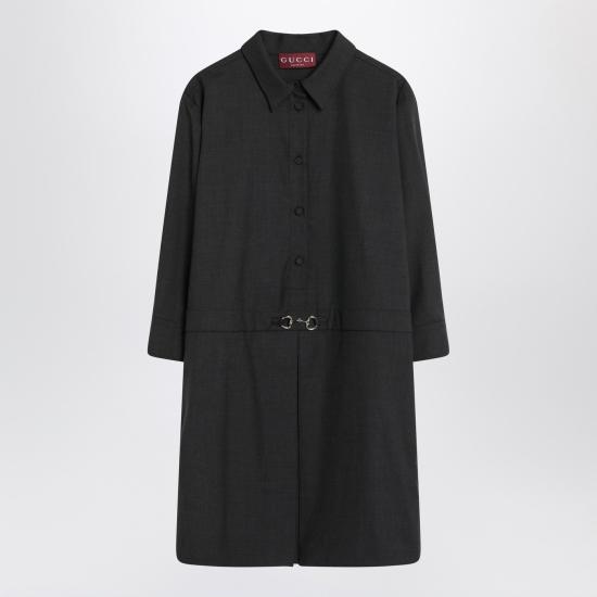 25FW 구찌 홀스빗 울 드레스 836243Z8B12 Grey