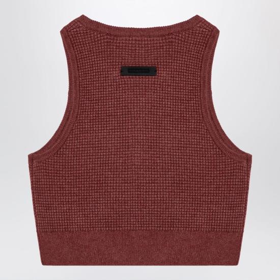  피어오브갓 민소매 티셔츠 192BT247226FW Burgundy - FEAR OF GOD