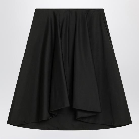 25FW 알렉산더 맥퀸 미디 스커트 832556QEAGH Black - ALEXANDER MCQUEEN
