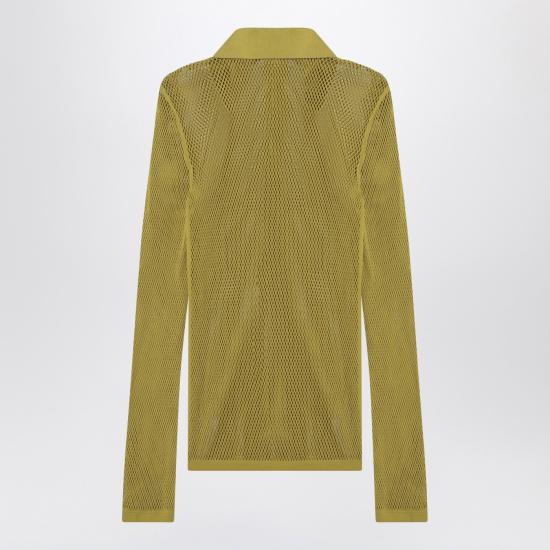  구찌 테크니컬 메쉬 클래식 칼라 티셔츠 821084XKEPG Green - GUCCI