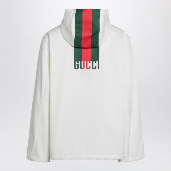 25SS 구찌 립스톱 코튼 윈드브레이커 804962ZAIAK White - GUCCI