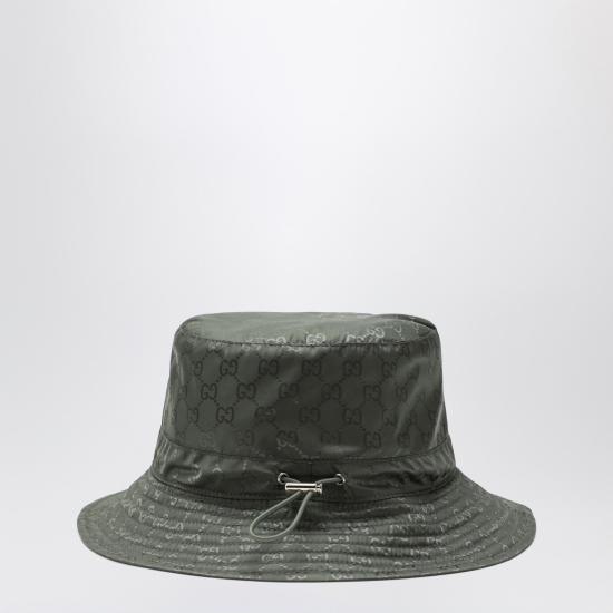 25FW 구찌 로고 모티브 버킷 모자 8357723HBB7 Green - GUCCI