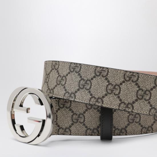 25FW 구찌 GG 슈프림 G 버클 벨트 411924KGDHN Beige - GUCCI