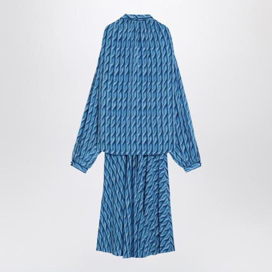 25SS 발렌시아가 롱 원피스 814150TRLB4 Blue - BALENCIAGA
