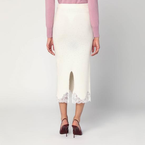 25FW 쥬세페 디 모라비토 미디 스커트 05FWKND362YC05359 White - GIUSEPPE DI MORABITO