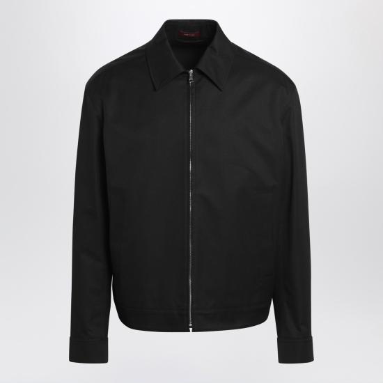 25FW 구찌 웹 디테일 코튼 트윌 자켓 827503ZAQH5 Black