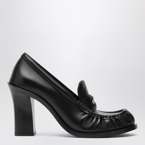 25FW 버버리 레더 카뎃 힐 로퍼 8111894169546 Black