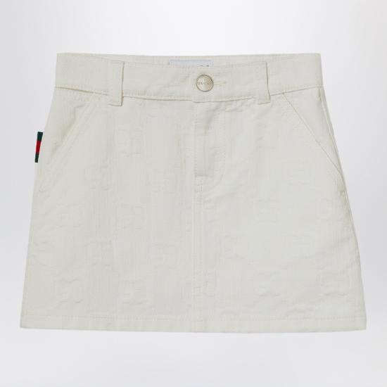 25SS [키즈] 구찌 숏 스커트 808297XDC56 White