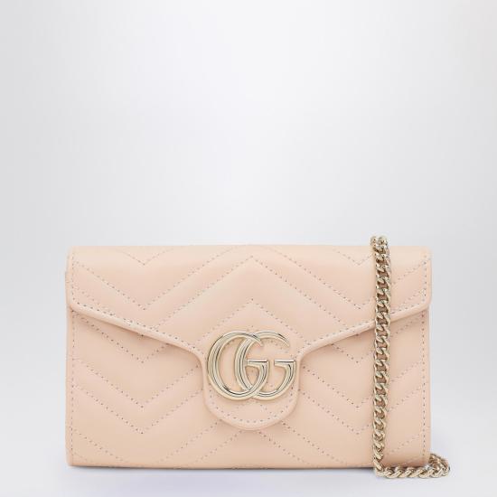 25FW 구찌 GG 마몽 체인 월렛 837745AAET8 Pink