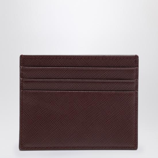 25FW 프라다 클래식 사피아노 가죽 카드 홀더 1MC025QHH Burgundy - PRADA