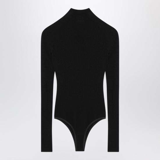  알라이아 바디수트 티셔츠 AA9B0330K017ACO Black - ALAIA