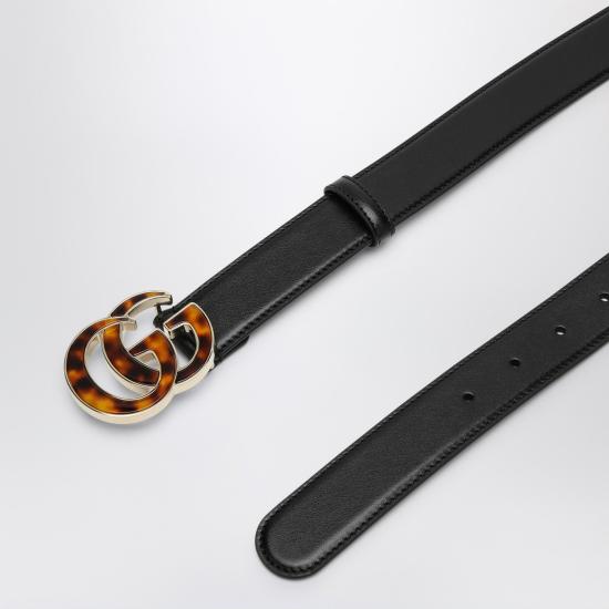  구찌 GG 마몬트 버클 벨트 795548AADQO Black - GUCCI