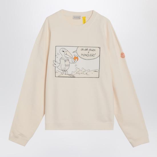  몽클레어 몽클레어 x 길가 팜 디자인 바이 도널드 글로버 코튼 스웨트셔츠  8G0000289AUJ White