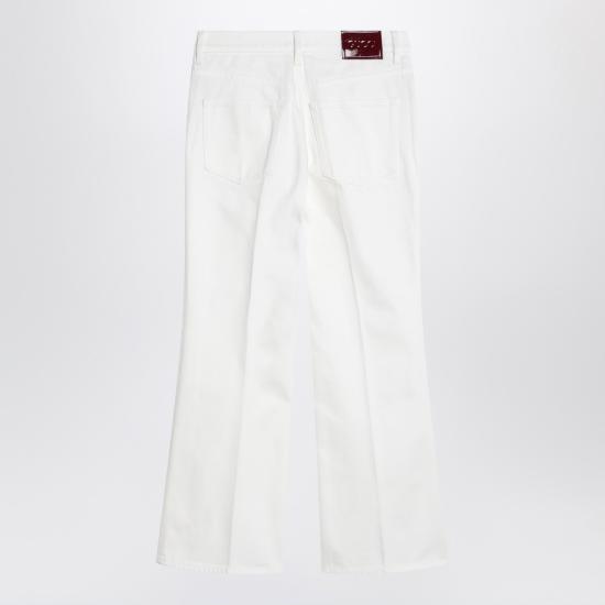  구찌 플레어 크롭 데님 팬츠 817989XDC8W White - GUCCI