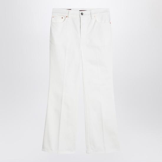  구찌 플레어 크롭 데님 팬츠 817989XDC8W White