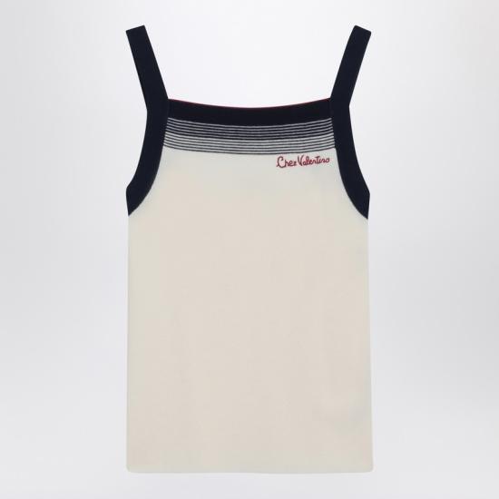  발렌티노 가라바니 민소매 티셔츠 7B3KM06A9GQ Light blue