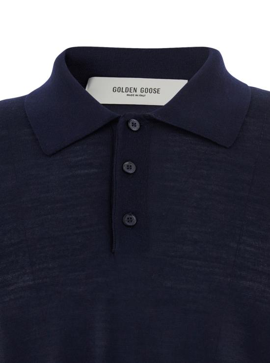 25FW 골든구스 폴로 티셔츠 GMP01412P00104150501 Blu - GOLDEN GOOSE