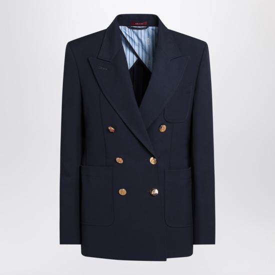  구찌 더블 브레스트 코튼 자켓 더블 브레스트 코튼  818203Z7AJZ Blue