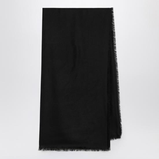 25FW 구찌 GG 울 실크 자카드 숄 8094994G930 Black