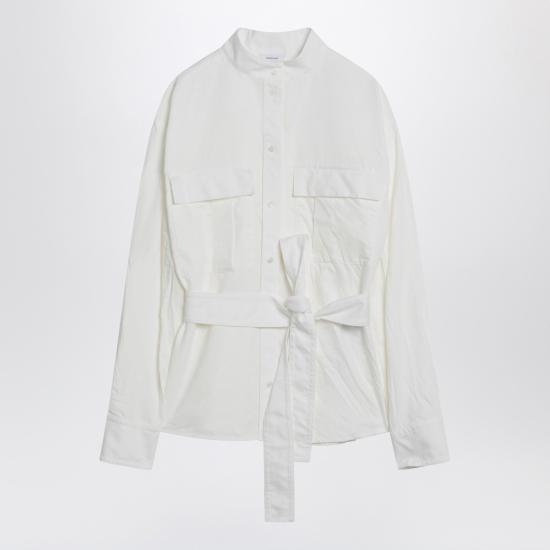 25SS 살바토레 페라가모 긴팔 티셔츠 0783913CO White