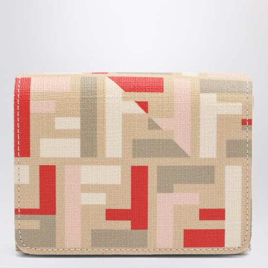 25SS 펜디 FF 패브릭 로마 월렛 8M0480AV1Y Red