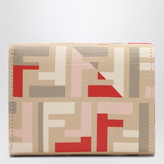 25SS 펜디 FF 패브릭 로마 월렛 8M0480AV1Y Red - FENDI