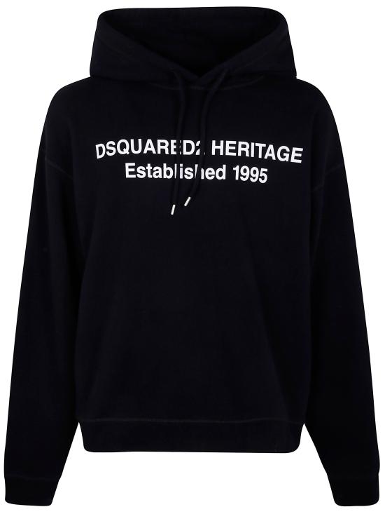 25FW 디스퀘어드2 후드 티셔츠 S74GU0897 S25516 900 BLACK - DSQUARED2